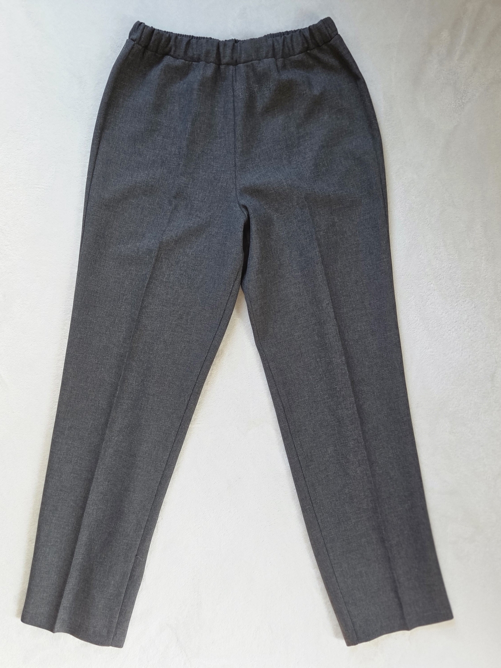 Vintage Donnkenny Classics Dark Gray Elastic Waist Pull On Crease Front Pants